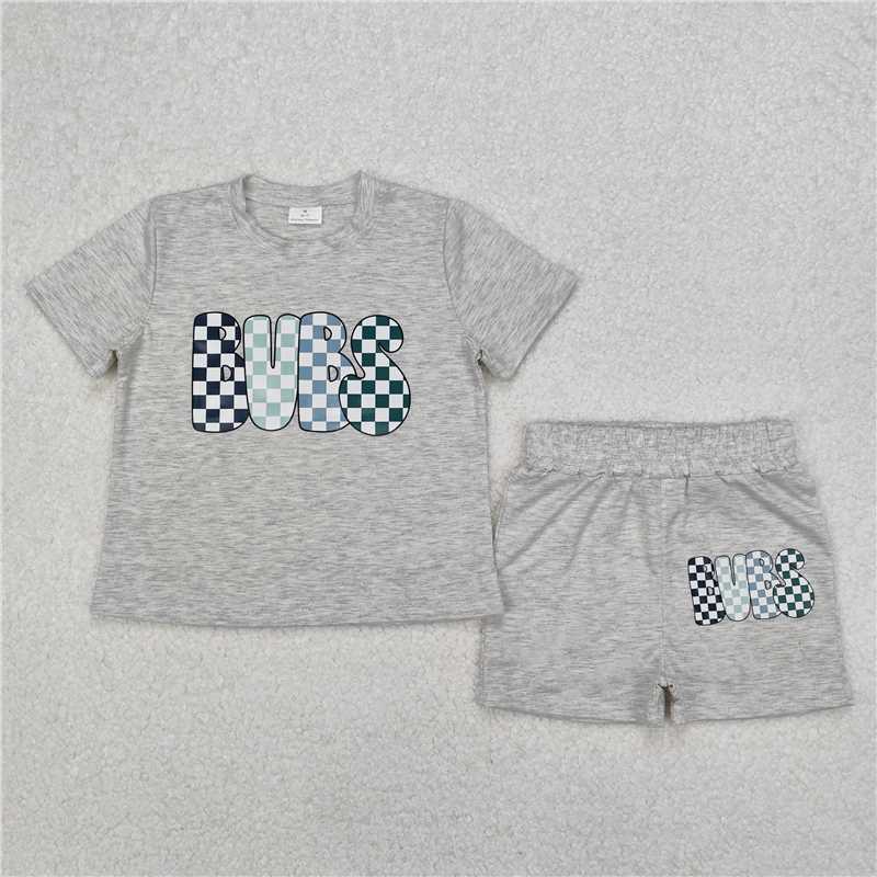 Match Vinyl Baby Girls Boys Grey Sissy bubs Top Sports Shorts Clothes Sets D 3.15