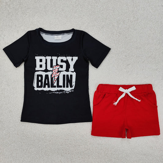 BSSO1318  Baby Boys Baseball Shirt Top Cotton Shorts Clothes Sets  D 3.15