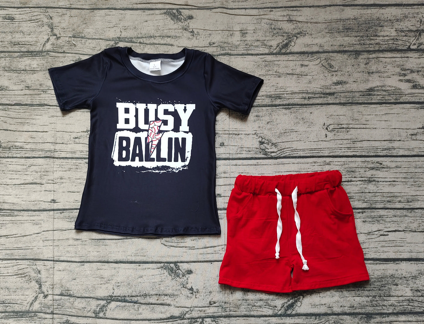 BSSO1318  Baby Boys Baseball Shirt Top Cotton Shorts Clothes Sets  D 3.15