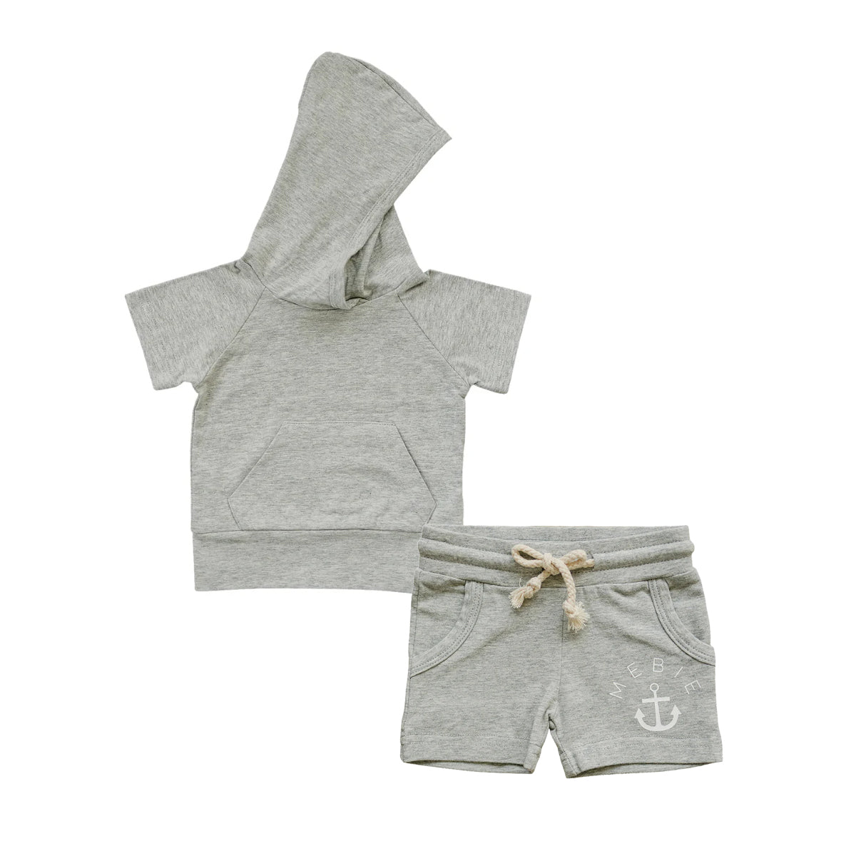 presale BSSO1327  Grey pocket hooded short-sleeved shorts with nautical logo D 2.12