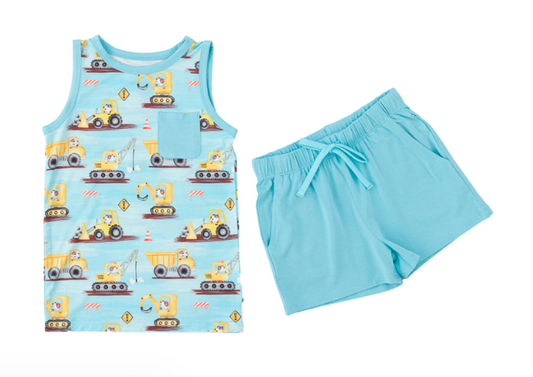 presale BSSO1519  Engineering Blue Pocket Sleeveless Shorts Suit D 4.16