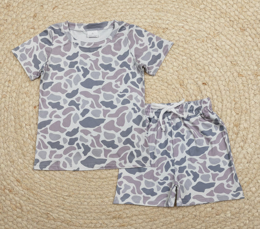camo shorts set kids clothing