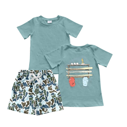 Pre order baseball camo shorts set