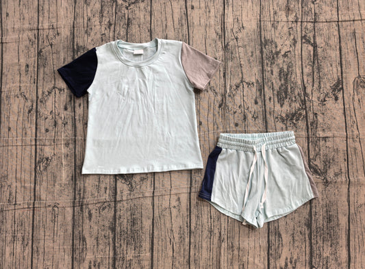 Pre order contrast color shorts set