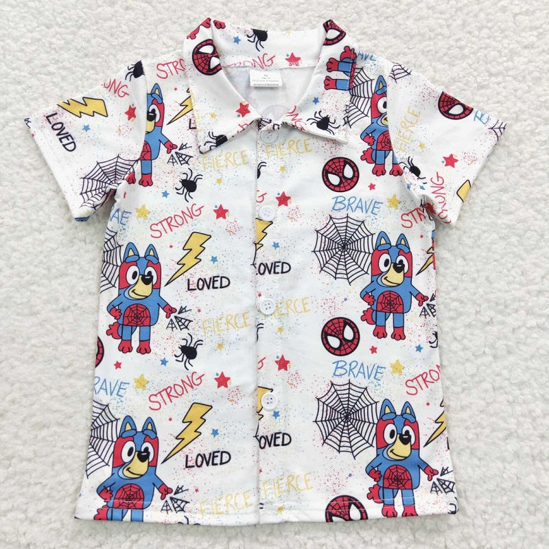 BT0223 cartoon  short sleeve shirt top
