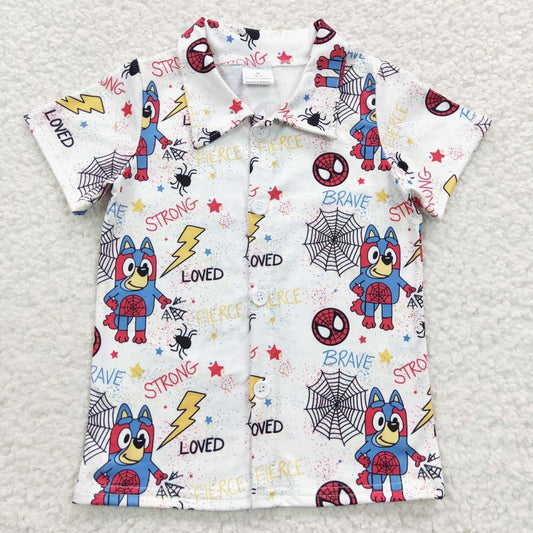 BT0223 cartoon  short sleeve shirt top