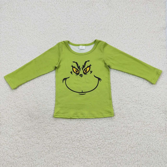 BT0256 Cartoon Green Long Sleeve Top