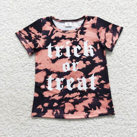 BT0276 Boys Halloween Brown Short Sleeve Top