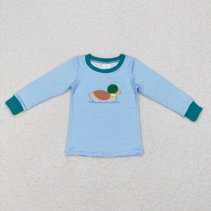 Match Baby Boys Girls Embroidery Ducks Dogs Fishing Western Tee Shirts Top D 926
