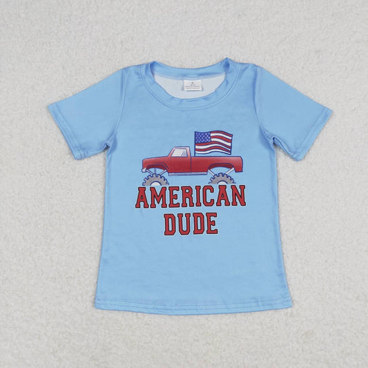 BT0650 Flag blue short sleeve top