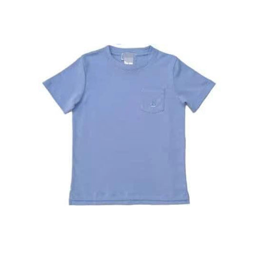 preorder BA0186 Pocket blue short sleeve top