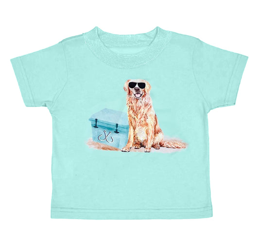 presale BT0681 Fishing Sunglasses Puppy Short Sleeve Top