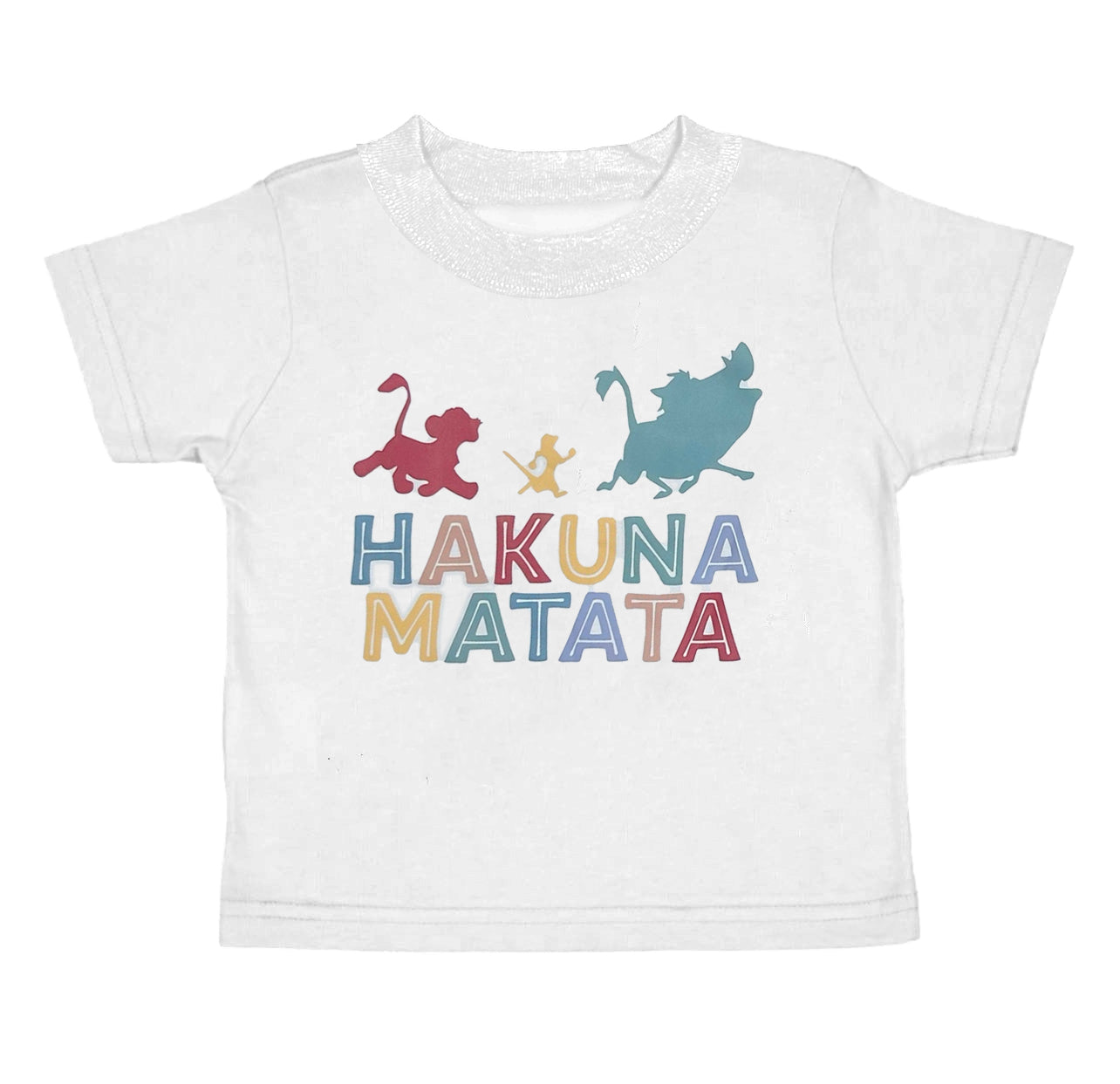 presale BT0694 Alphabet Cartoon Lion White Short Sleeve Top