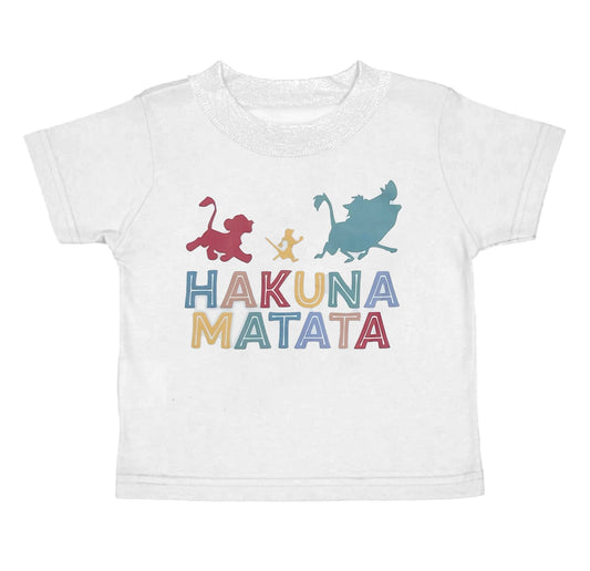 presale BT0694 Alphabet Cartoon Lion White Short Sleeve Top