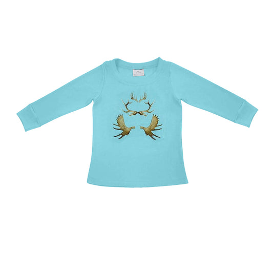 presale BT0729 Antler blue long sleeve top