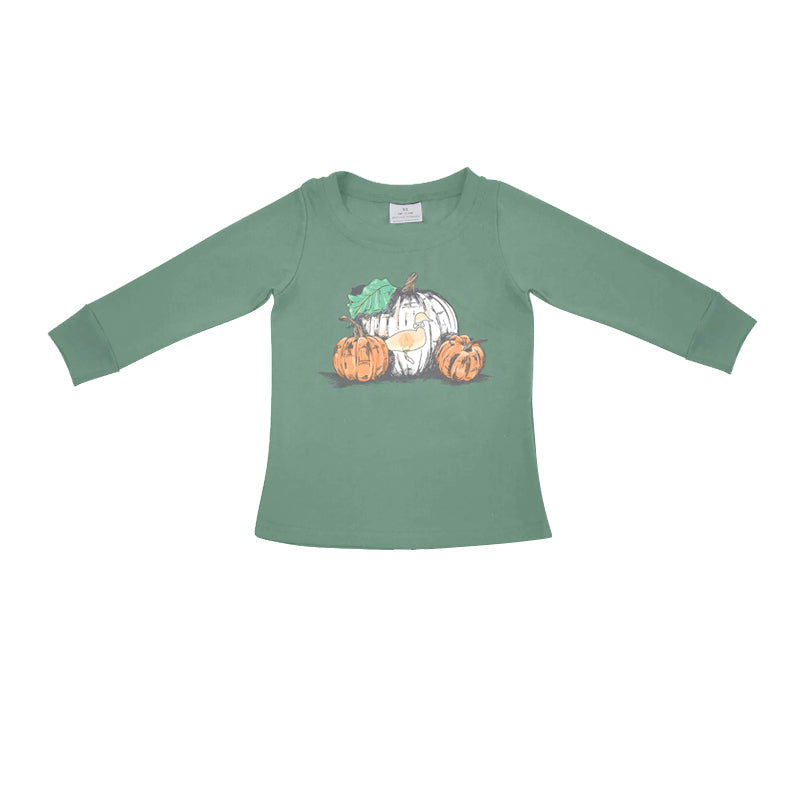 presale BT0734 Duck Pumpkin Green Long Sleeve Top