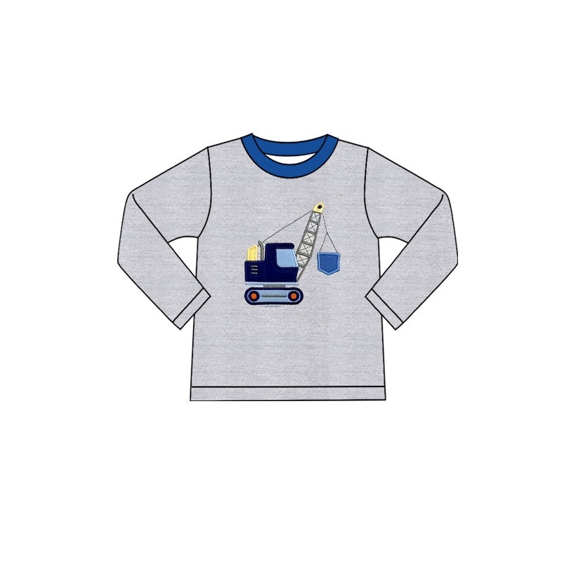 presale BT0773 Grey Engineering Truck Long Sleeve Top