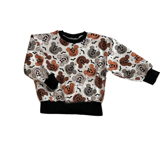 presale BT0788 Halloween Bat Long Sleeve Top