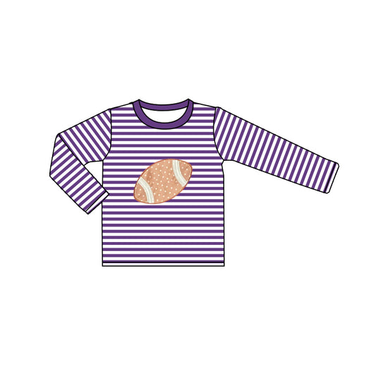 presale BT0814 Polka Dot Rugby Purple Striped Long Sleeve Top 2024 7.17