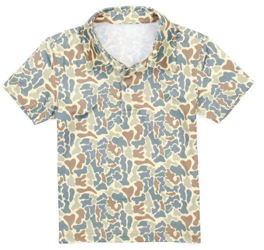 presale BT0869 Brown, green and blue camouflage button-down short-sleeved top 2024 8.30