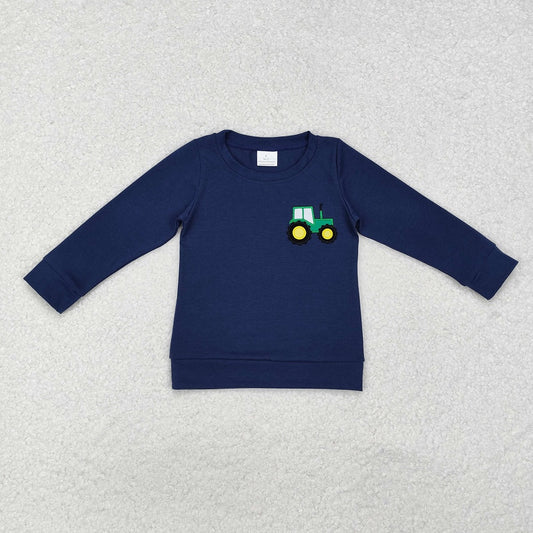BT0879 Tractor navy blue long-sleeved top