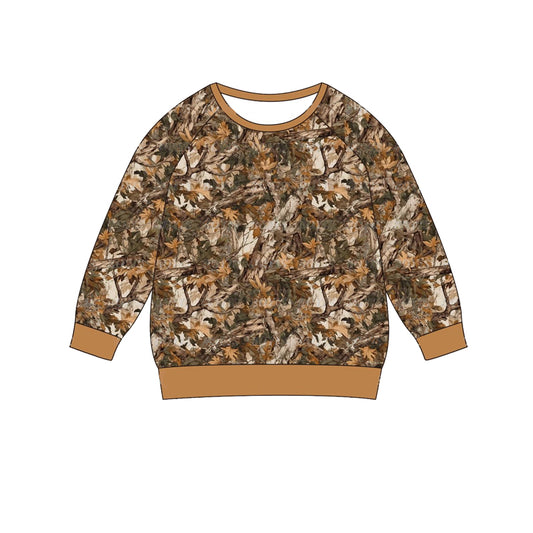 presale BT0885 Camouflage branches and leaves long-sleeved top 2024 9.3