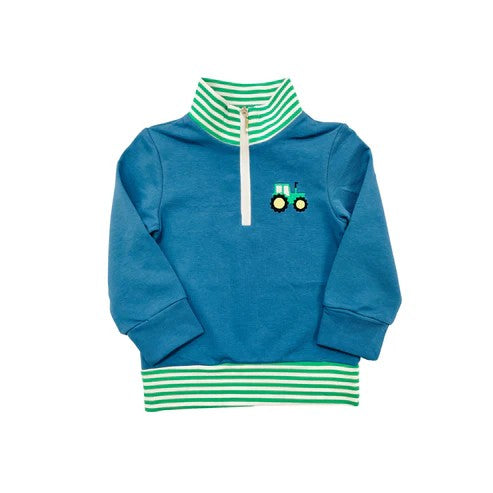 presale BT0892  Baby Boys Tractor Zip Long Sleeve Pullovers Top  2024 9.7