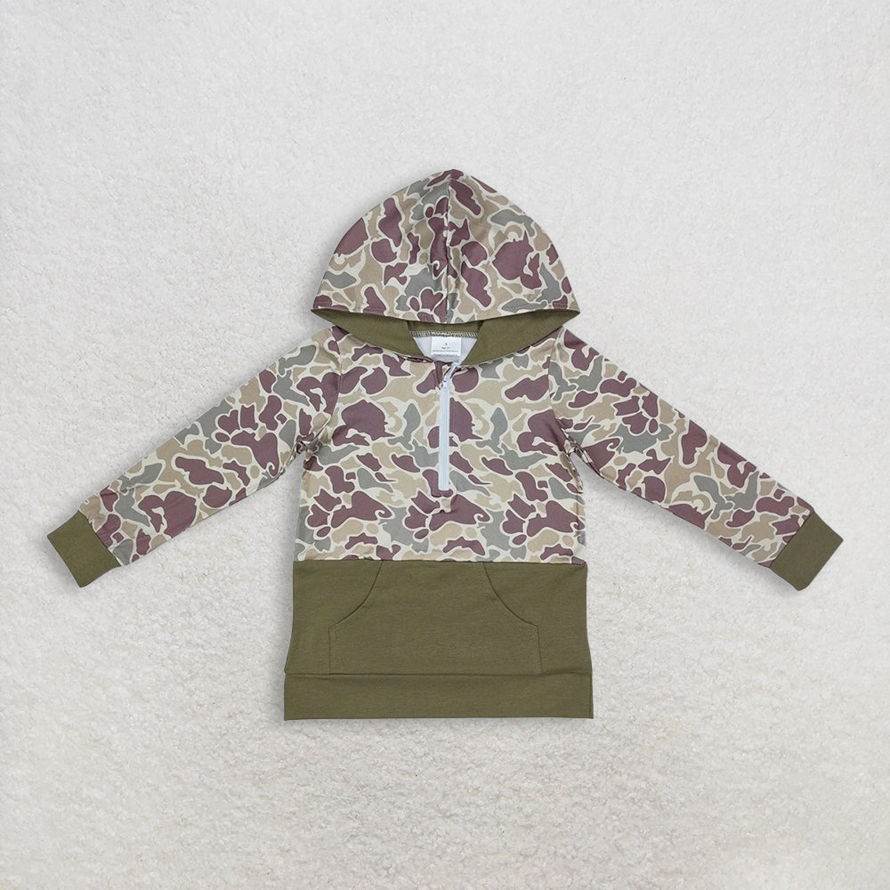 Sibling Baby Boys Southern Camo Zipper Hoodie with Pocket Hunting Top for Toddlers Boys Kids' Fashion Casual Wear