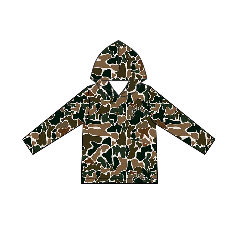 presale BT0921 Camouflage Beige Hooded Long Sleeve Top   2024 9.11