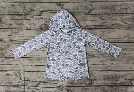 presale BT0922  Camouflage grey and blue hooded long-sleeved top   2024 10.28