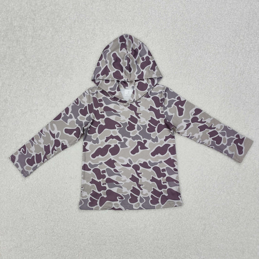 BT0923 Baby Boys Green Camo Long Sleeve Hooded Tops D 820