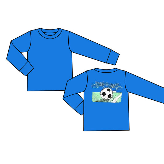 presale BT0948  Football Blue Long Sleeve Top 2024 9.19