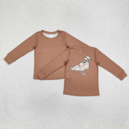 BT0950 Camouflage Duck Brown Long Sleeve Top