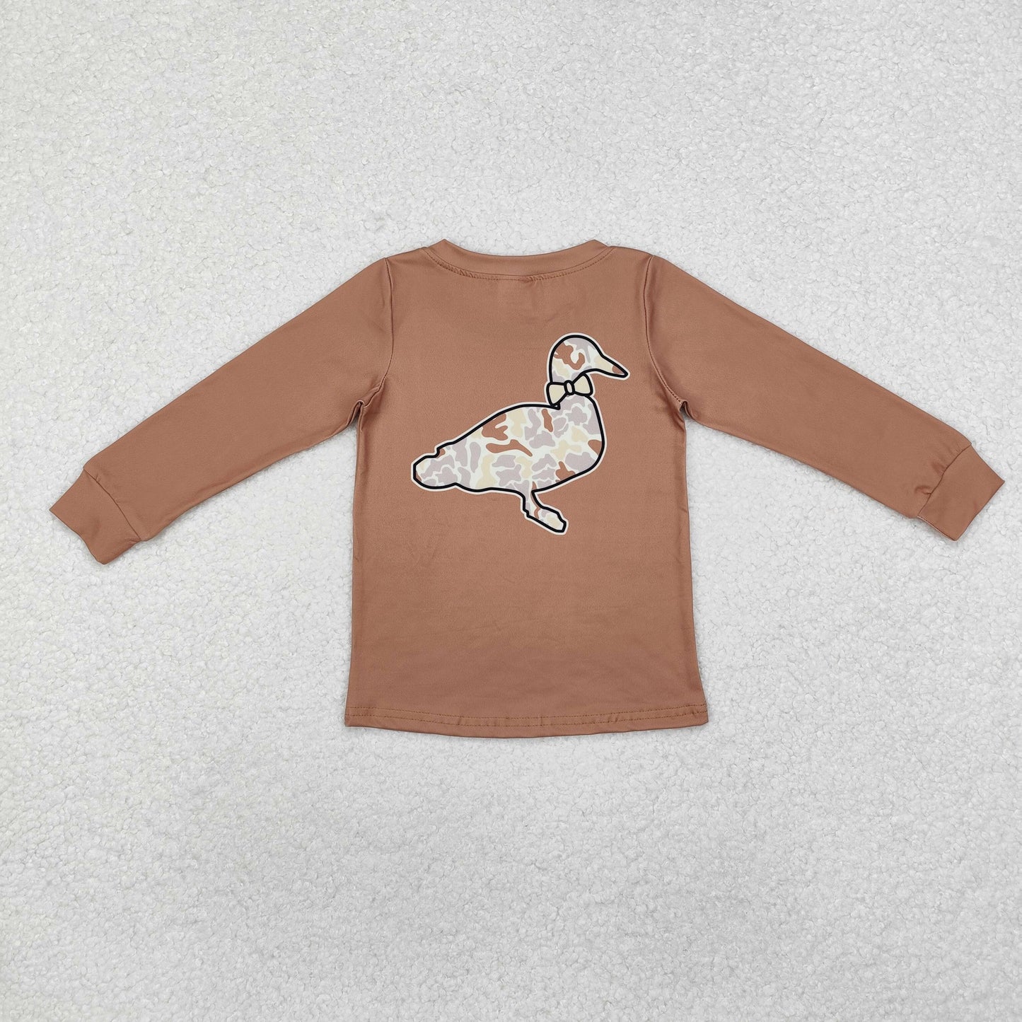 BT0950  Camouflage Duck Brown Long Sleeve Top