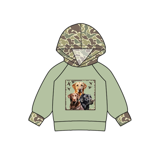 presale BT0967 Duck Puppy Camo Green Hooded Long Sleeve Top  2024 9.21