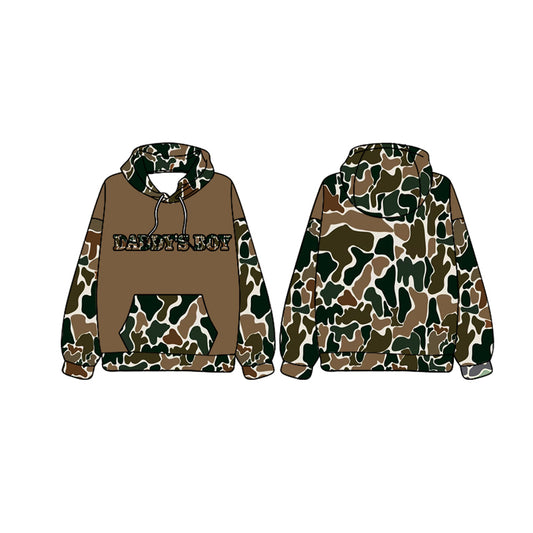presale BT0981 daddy's boy camouflage beige hooded long sleeve top 2024 9.23
