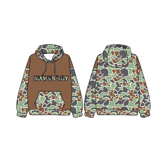 presale BT0982 Brown and green camouflage hooded long-sleeved top  2024 9.23