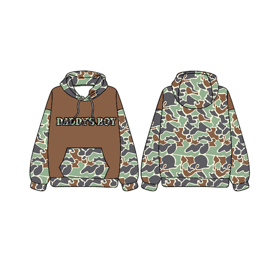 presale BT0983 Brown and green camouflage hooded long-sleeved top 2024 9.23