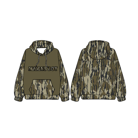 presale BT0988 Mama's boy army green camouflage hooded long-sleeved top 2024 9.23