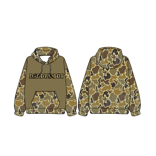 presale BT0991 daddy's boy duck camouflage hooded long sleeve top  2024 9.23