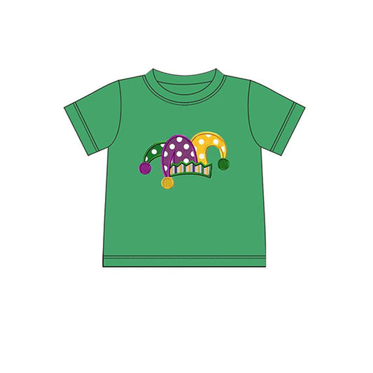 presale BT0996  Green short-sleeved top with carnival hat  2024 9.23