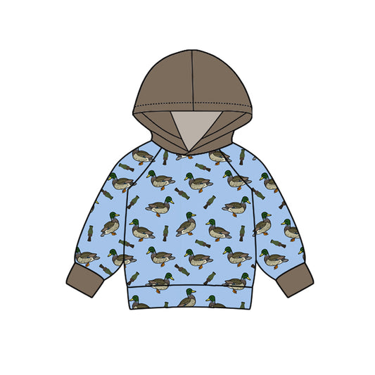 presale BT1010  Duck Bottle Brown Blue Hooded Long Sleeve Top  2024 9.25