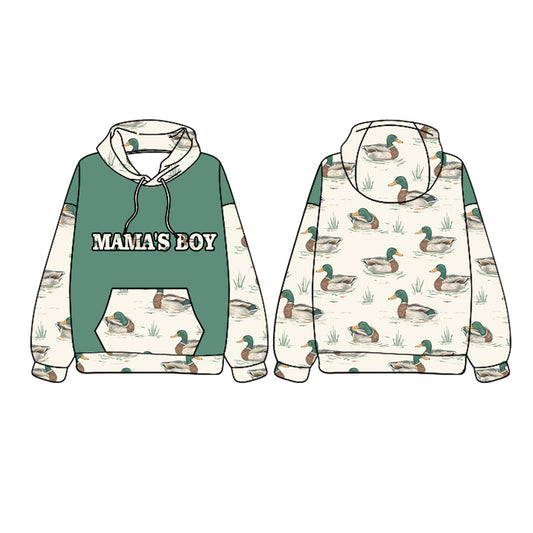 presale BT1023 mama's boy duck pocket beige green hooded long-sleeved top  2024 9.28