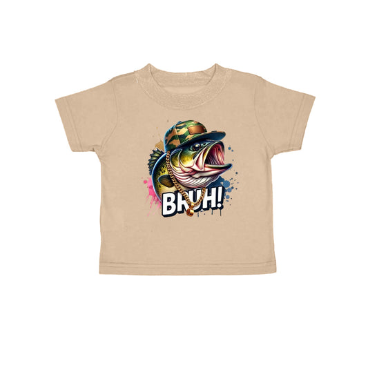 presale BT1031  Camouflage fish khaki short-sleeved top 2024 10.9