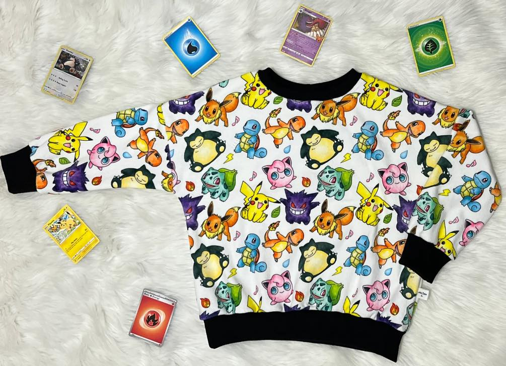 BT1053 Cartoon black and white long-sleeved top
