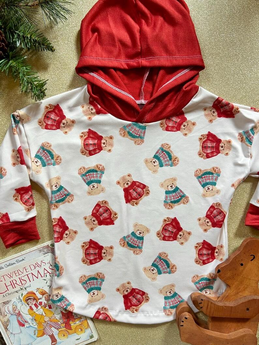 preorder BT1056 Red and white hooded long-sleeved top  2024 10.16