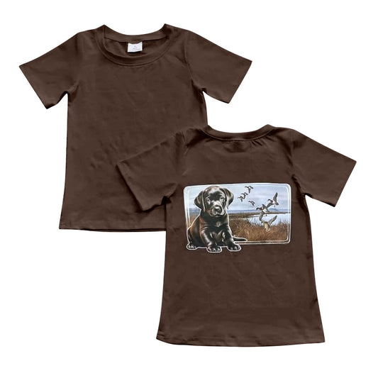 presale BT1072 Puppy Duck Brown Short Sleeve Top 2024 10.24