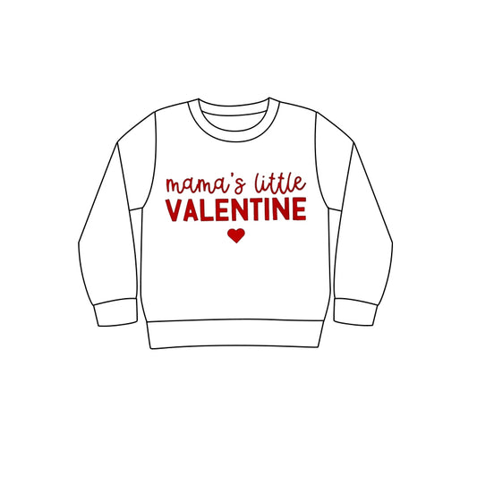 presale BT1080  mama's little valentine letter love white long sleeves 2024 10.30