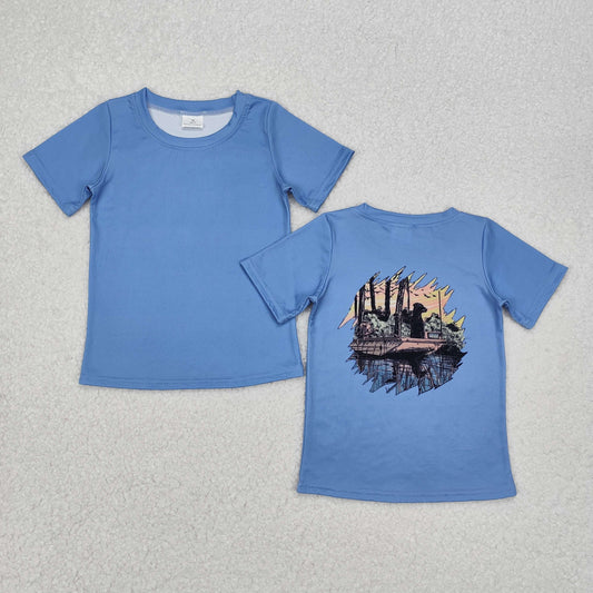BT1082 Puppy Blue Short Sleeve Top
