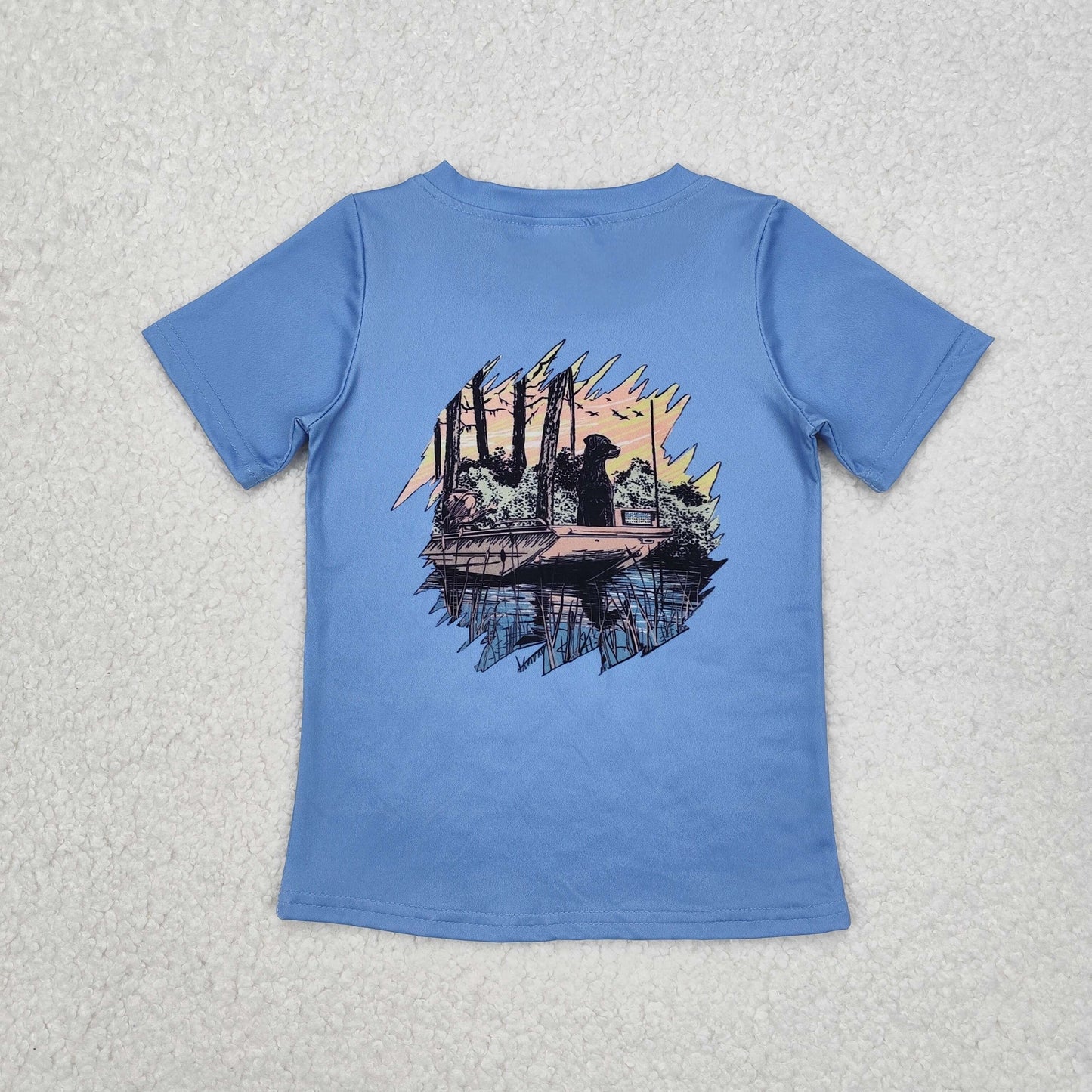 BT1082 Puppy Blue Short Sleeve Top